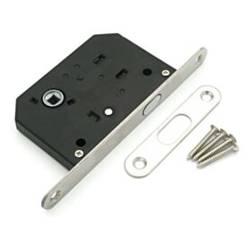 Satin Sliding Door Lock With Spindle Turn Satin