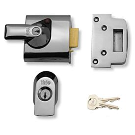 Yale Twin Cylinder Standard Nightlatch BS1 Chrome