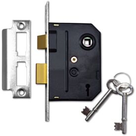 Union DY2295 2.1/2 Polished Chrome Mortice Sash Lock
