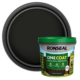Ronseal One Coat Shed & Fence Protection Black Oak 5L