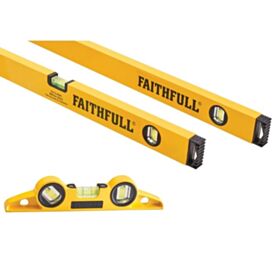 Faithfull 3 Piece Level Set (240mm, 600mm & 1200mm)