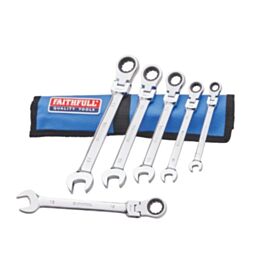Faithfull 6 Piece Ratchet Combination Spanner Set