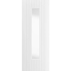 1981 x 610 x 35mm Aria White Glazed Door (Pre-finished)