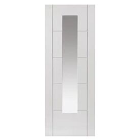 1981 x 838 x 35mm Tigris White Primed Slim Glazed Door