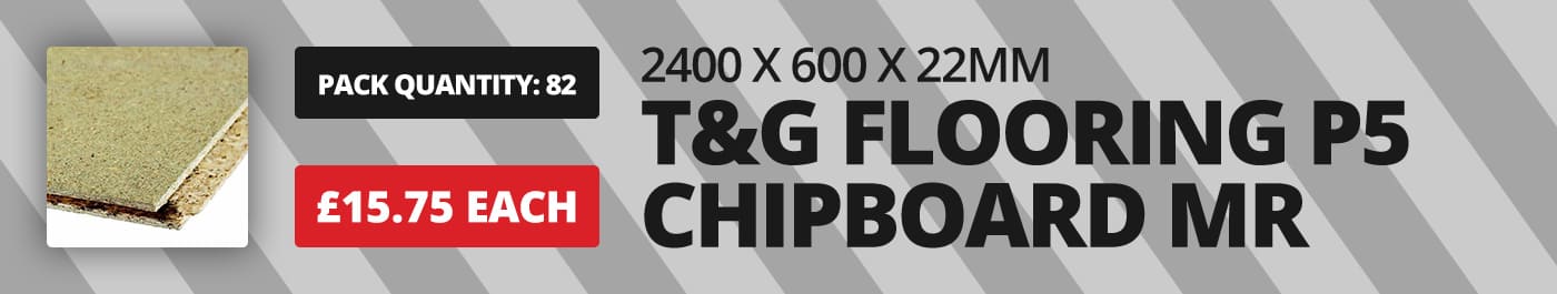 2400 x 600 x 22mm T&G Flooring P5 Chipboard MR